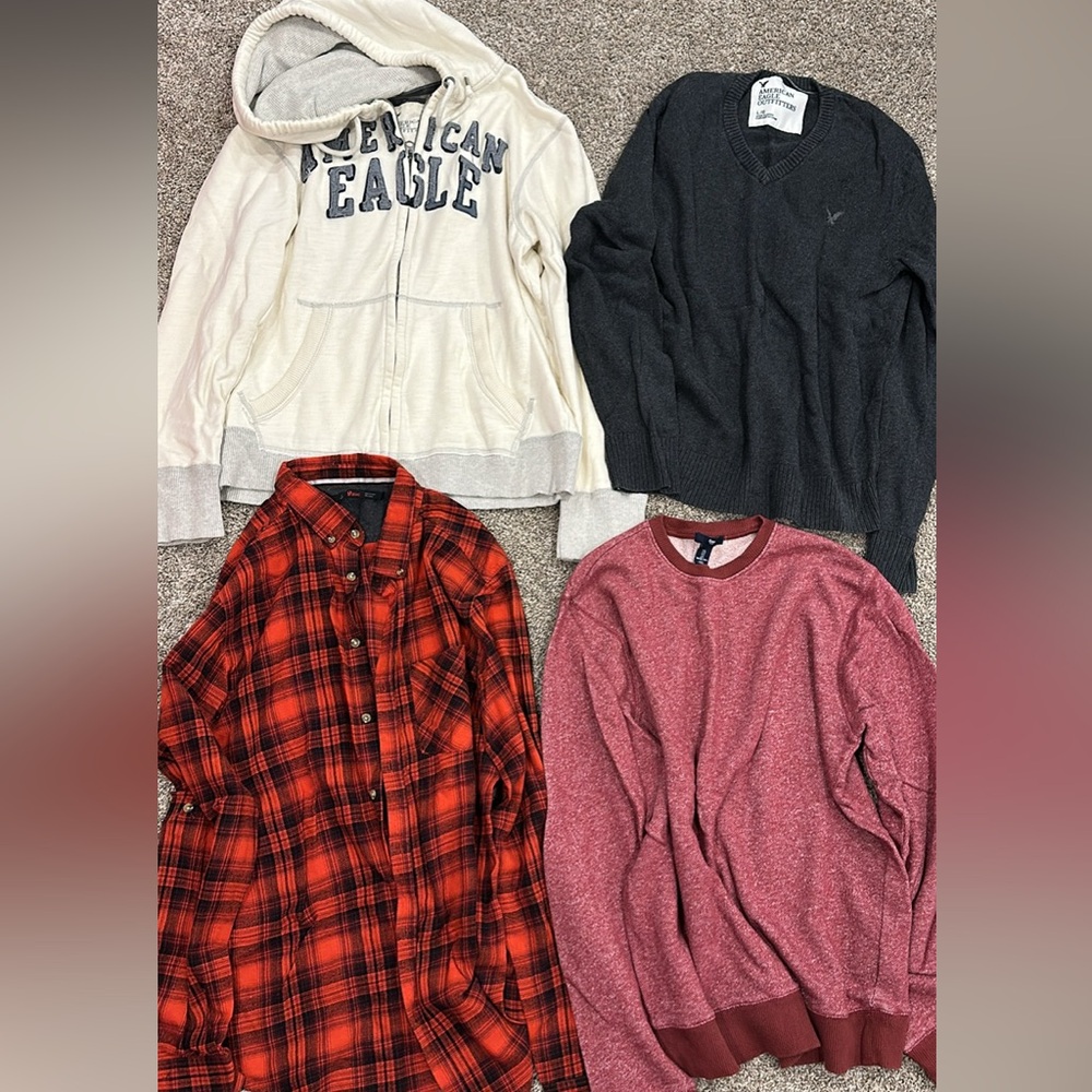 Flannel, Hoodie, and  Sweaters Bundle